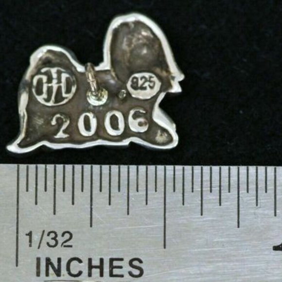 John Hardy  Tie Tack Chinese Zodiac Year of the Dog Pin Sterling Silver - Picture 2 of 3
